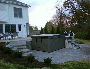 semi-inground pool